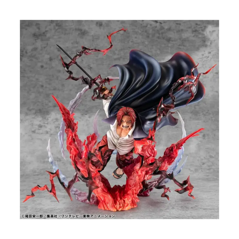 Bestel Nu One Piece Figure POP SA-MAXIMUM Leader of Red Hair Pirates Red-Haired Shanks Kamusari 25 cm