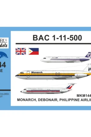 Populair BAC 1-11-500 'Monarch, Debonair, PAL' with new decals Schaalmodel