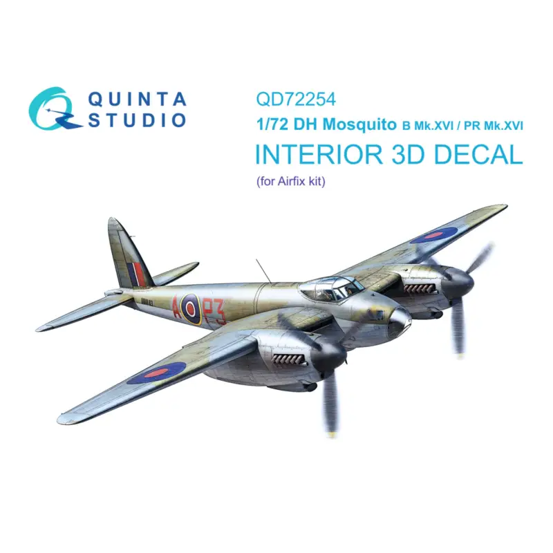 DH Mosquito B Mk.XVI/PR.XVI 3D-Printed & coloured Interior on decal paper (Airfix) (with 3D-printed resin parts) Finale Uitverkoop