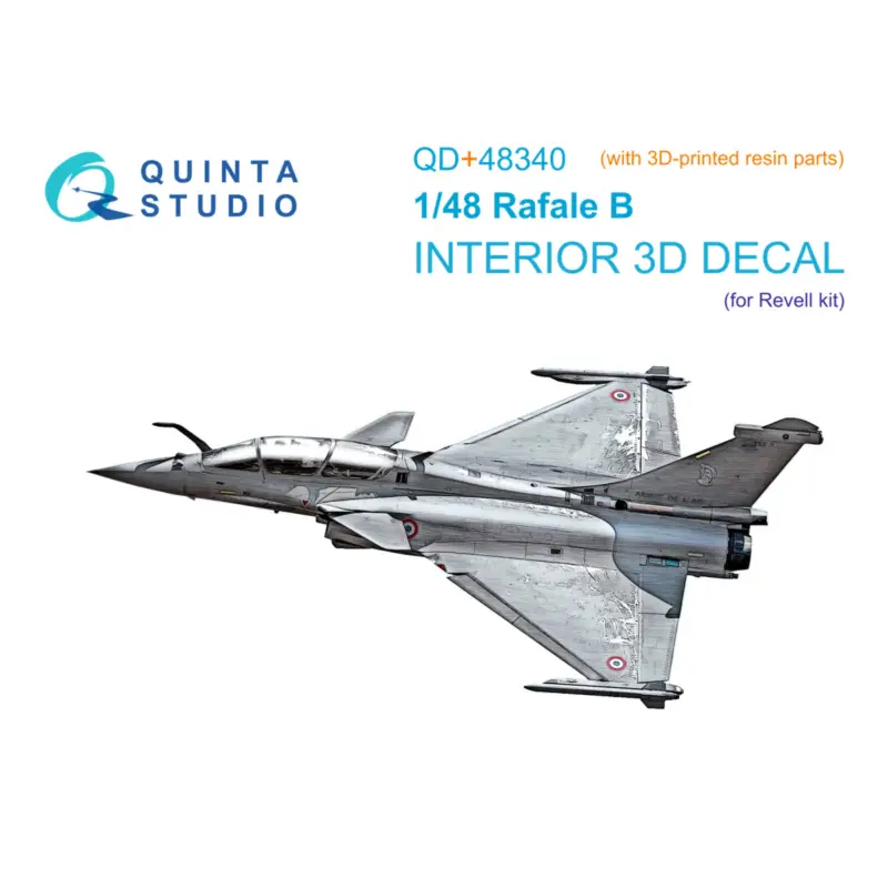Koop Online Dassault_Rafale B 3D-Printed & coloured Interior on decal paper (Revell) (with 3D-printed resin parts)