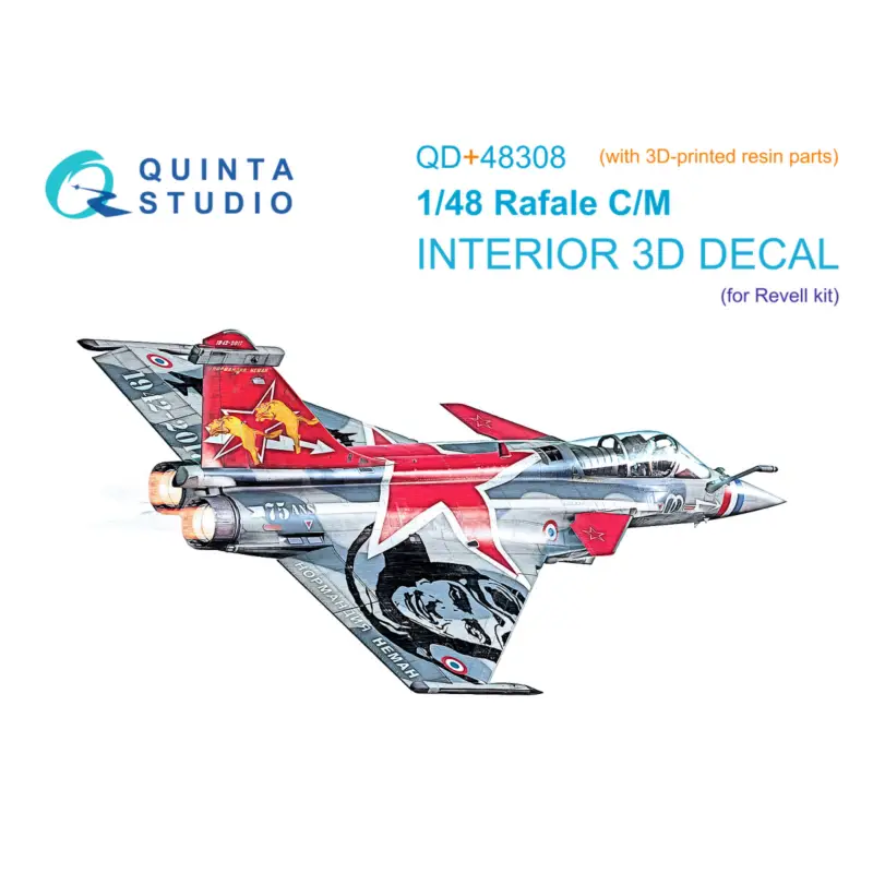 Dassault_Rafale C/M 3D-Printed & coloured Interior on decal paper (Revell) (with 3D-printed resin parts) Actieprijs
