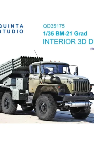 Hete Deal BM-21 Grad 3D-Printed & coloured Interior on decal paper (Zvezda)