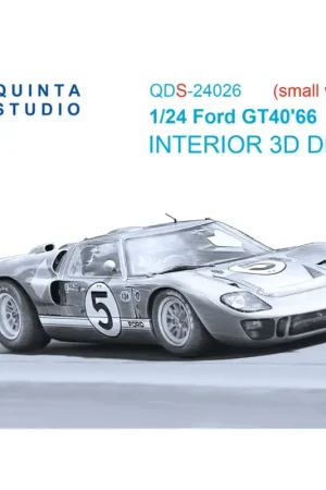 Speciale Aanbieding Ford GT40 Mark II '66 3D-Printed & coloured Interior on decal paper (Meng) (small version)