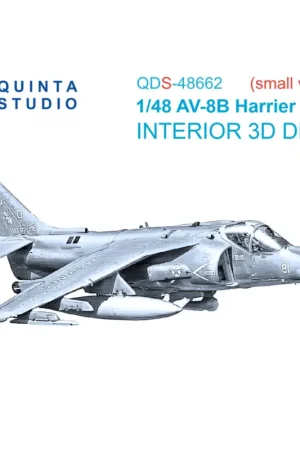 Speciale Aanbieding AV-8B Harrier II Plus 3D-Printed & coloured Interior on decal paper (UMa) (Small version)