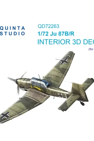 Lage Kosten Ju 87B/Ju 87R 3D-Printed & coloured Interior on decal paper (Airfix)