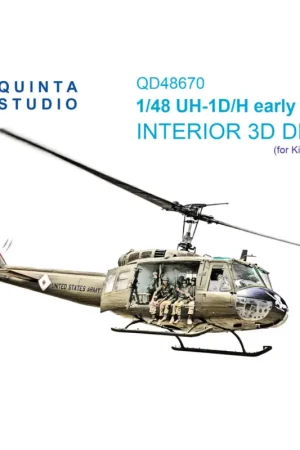 Superprijs Bell UH-1D early/UH-1H early 3D-Printed & coloured Interior on decal paper (Kitty Hawk)