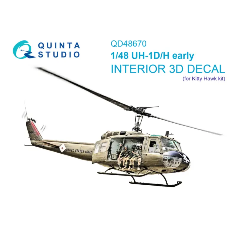 Superprijs Bell UH-1D early/UH-1H early 3D-Printed & coloured Interior on decal paper (Kitty Hawk)