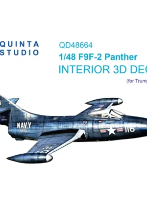 F9F-2 Panther 3D-Printed & coloured Interior on decal paper (Trumpeter) Betrouwbaar