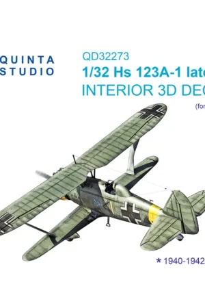 Hs 123A-1 late/Hs 123B 3D-Printed & coloured Interior on decal paper (ICM) Rechtstreeks Van De Fabrikant
