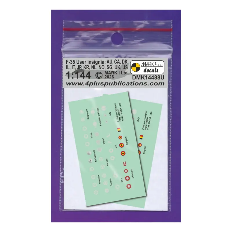 F-35 User - Insignia (II), 2 sets upgraded set, designed to be used with 1/144 Tomitec, Pit Road, F-Toys, Doyusha kits Korting