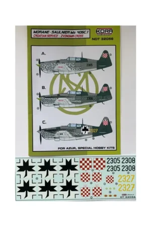 Rechtstreeks Van De Fabrikant Morane-Saulnier MS.406C.1 Croation service