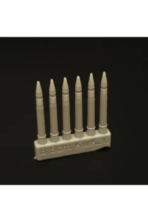 8.8cm KwK36 ammo for Pz.Kpfw.VI Tiger resin set of German tank ammunition Voordeelprijs