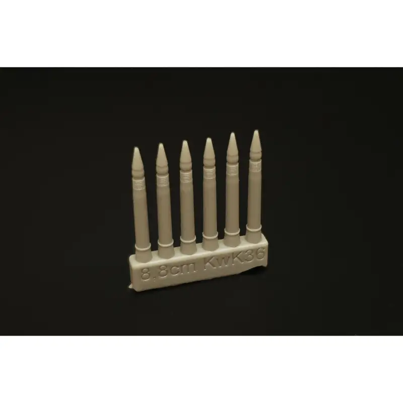 8.8cm KwK36 ammo for Pz.Kpfw.VI Tiger resin set of German tank ammunition Voordeelprijs