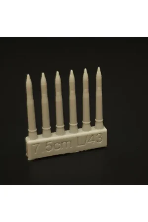 Gratis Retour 7,5cm L/43 ammo for Pz.Kpfw.IV Ausf.G/Ausf.H/Ausf.J - resin set of German tank ammunition
