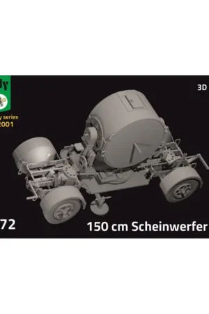 150 cm Scheinwerfer 34. 3D printed accessories. The searchlight was used with 88mm anti-aircraft gun batteries. Bestseller