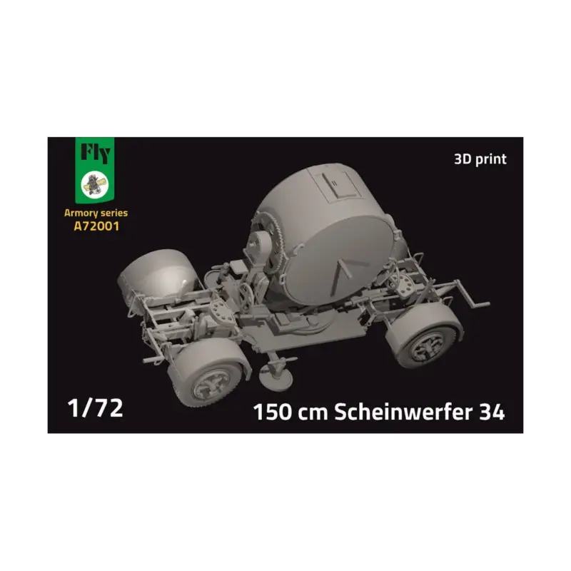 150 cm Scheinwerfer 34. 3D printed accessories. The searchlight was used with 88mm anti-aircraft gun batteries. Bestseller