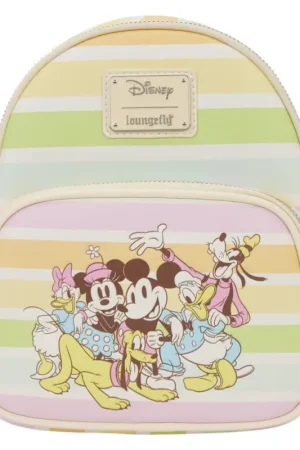 Beperkte Voorraad MICKEY & FRIENDS - Rainbow stripes - Loungefly shoulder bag