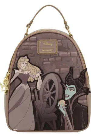 SLEEPING BEAUTY - Spinning Wheel - LoungeFly Mini Backpack Alleen Vandaag
