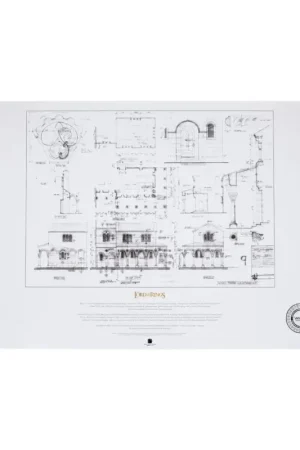 The Lord of the Rings building plan art print, The Courtyard of Minas Tirith, 59 x 42 cm Merkproduct