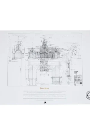 Beste Prijs The Lord of the Rings Building Plan Art Print The Stable of Edoras 59 x 42 cm