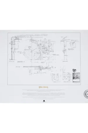 Finale Uitverkoop The Lord of the Rings building plan art print, The Grey Havens, 59 x 42 cm