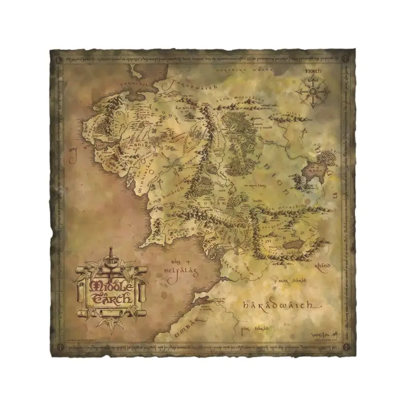 The Lord of the Rings Art Print Parchment Map of Middle-earth 59 x 30 cm Beperkt Aanbod