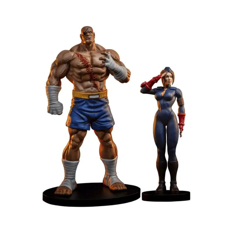 Laatste Versie Street Fighter Street Jam statuettes 1/10 Sagat & Juli 24 cm Figuurtje