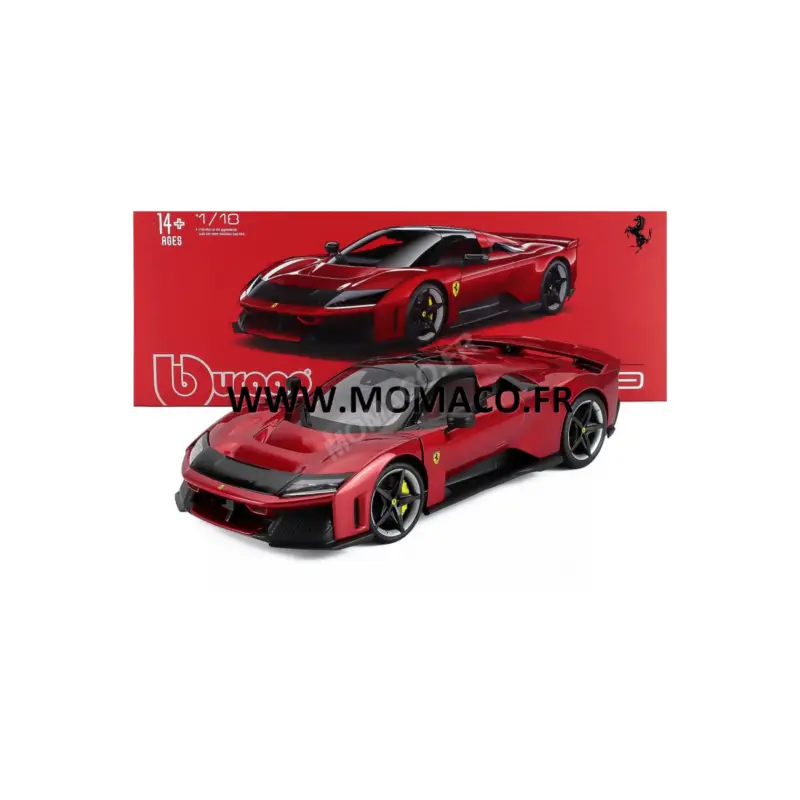2024 Ferrari F80 "Rosso Supercar" Red with Black and Silver Wheels Miniatuur Flitsaanbieding