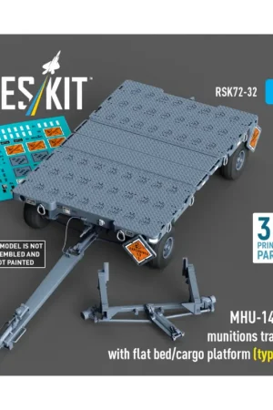 Superprijs MHU-141M munitions trailer with flat bed/cargo platform (type 2) (3D Printed model kit)