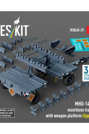 Finale Uitverkoop MHU-141M munitions trailer with weapon platform (type 1) (3D Printed model kit) Schaalmodel