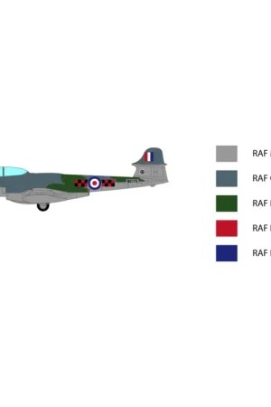 Amstrong Withworth METEOR NF.14 / RAF + Armée de l´Air Schaalmodel Gratis Retour