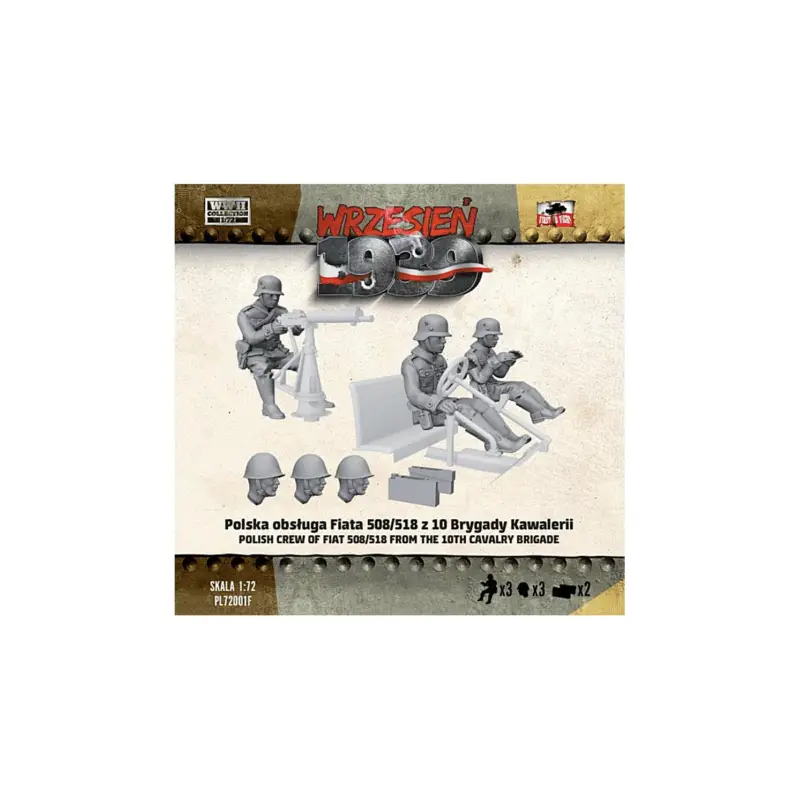 Nieuw Polish Crew of Fiat 508/518 from the 10th Cavalry Brigade Figuren