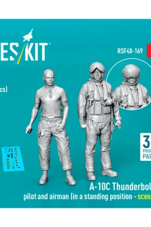 Hoge Kwaliteit A-10C Thunderbolt II pilot and airman (in a standing position - scene 1) (2 pcs) (3D Printed)