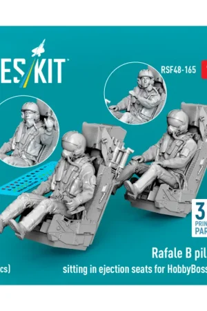 Gratis Retour Rafale B pilots sitting in ejection seats (designed to be used with Hobby Boss kits) (2 pcs) (3D Printed)