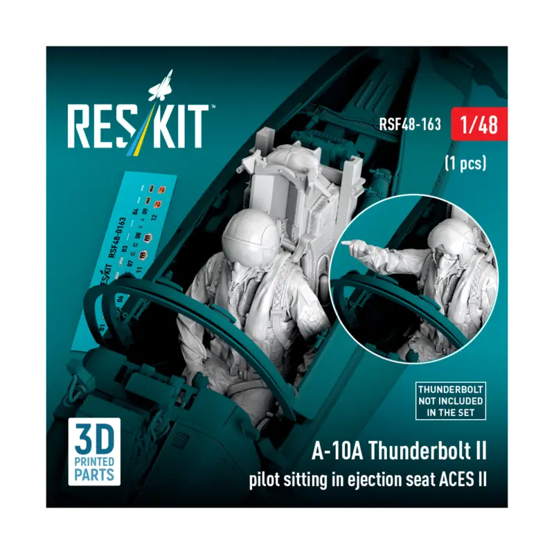 Weekendaanbieding A-10A Thunderbolt II pilot sitting in ejection seat ACES II (1 pcs) (3D Printed) Figuren