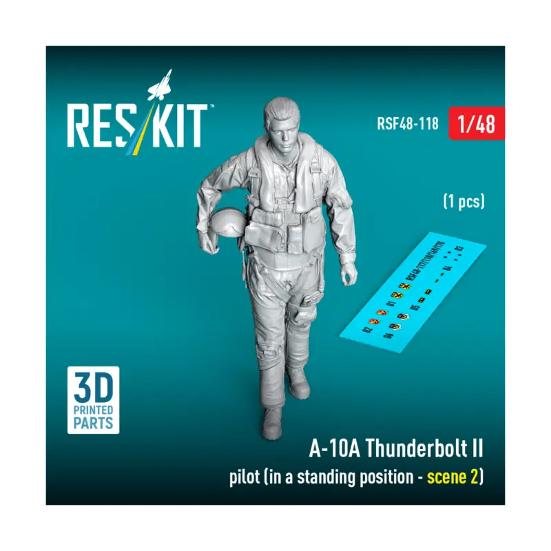 A-10A Thunderbolt II pilot (in a standing position - scene 2) (1 pcs) (3D Printed) Figuren Lage Prijs
