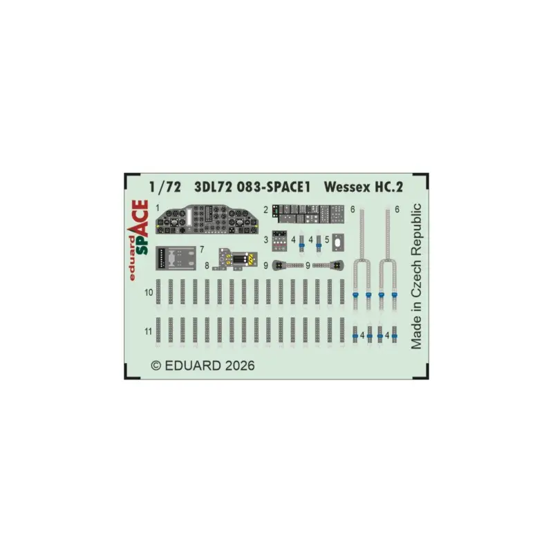 Populair Eduard 3dl72083 space wessex hc.2 space (for airfix) 1/72
