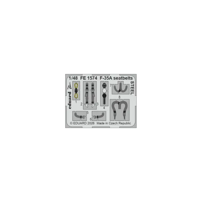 Korting Eduard fe1574 zoom set f-35a seatbelts steel (for italeri) 1/48