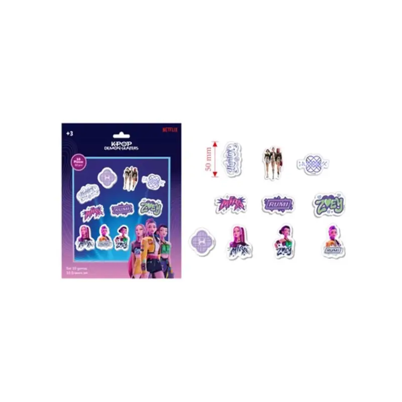 Goedkoop KPOP DEMON HUNTERS - Pack of 10 Erasers