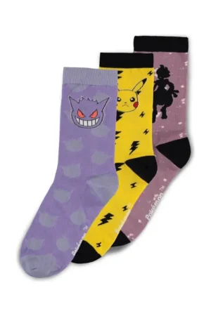 Pokémon pack of 3 pairs of Crew socks, sizes 43-46 Beste Prijs