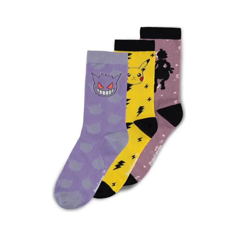 Op = Op Pokémon pack of 3 pairs of Crew socks, sizes 39-42