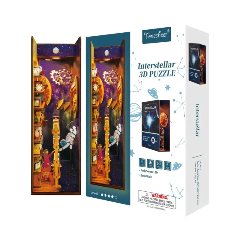 BOOK NOOK KIT - DIY- Interstellar - 247PCS + LED Light Nieuw