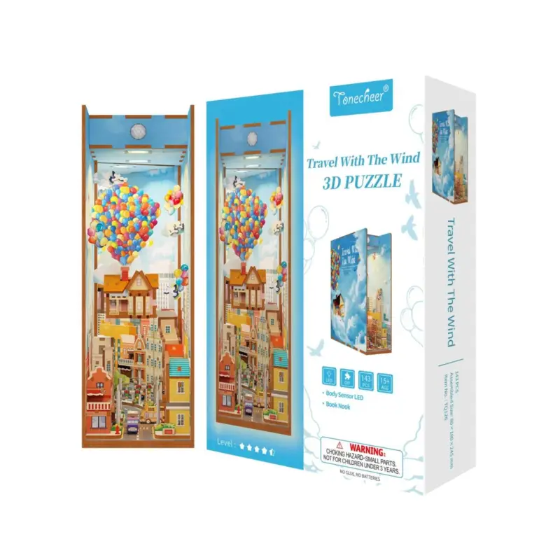 BOOK NOOK KIT - DIY - Journey with the Wind - 143 pieces + LED Light Snelle Levering