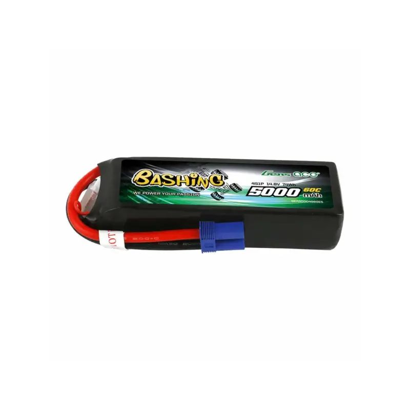Laatste Kans GensAce Bashing LiPo 4S 14.8V-5000-60C 136x42x34mm 440g Soft G-Tech