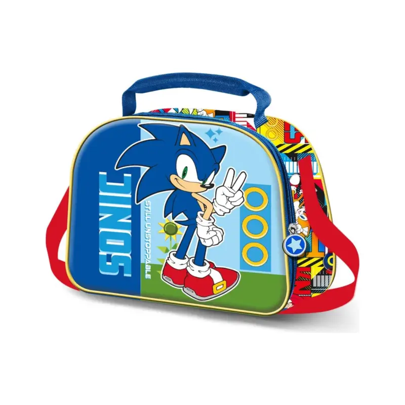 Sonic the Hedgehog 3D Lunch Bag SEGA Unstoppable Blue Hete Deal