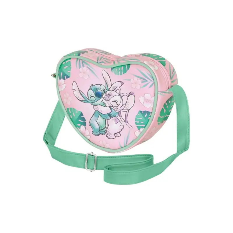 Lilo & Stitch Casual Heart Hug Shoulder Bag Pink Flitsaanbieding