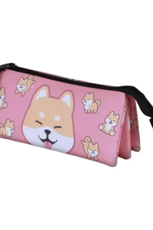 Oh My Pop! Shiba Pink triple pencil case Alleen Vandaag