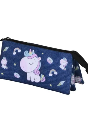 Merkproduct Oh My Pop! Triple pencil case Sweety Dark Blue
