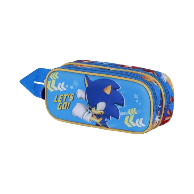 Korting Sonic - The Hedgehog 3D Double pencil case SEGA Go Blue