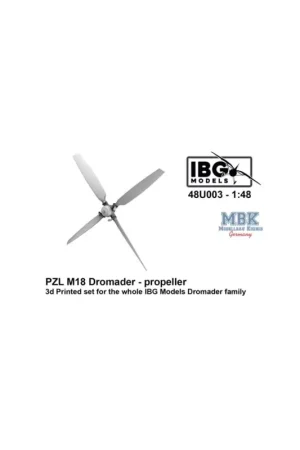 Populair PZL M18 Dromader - Propeller - 3d Printed Set
